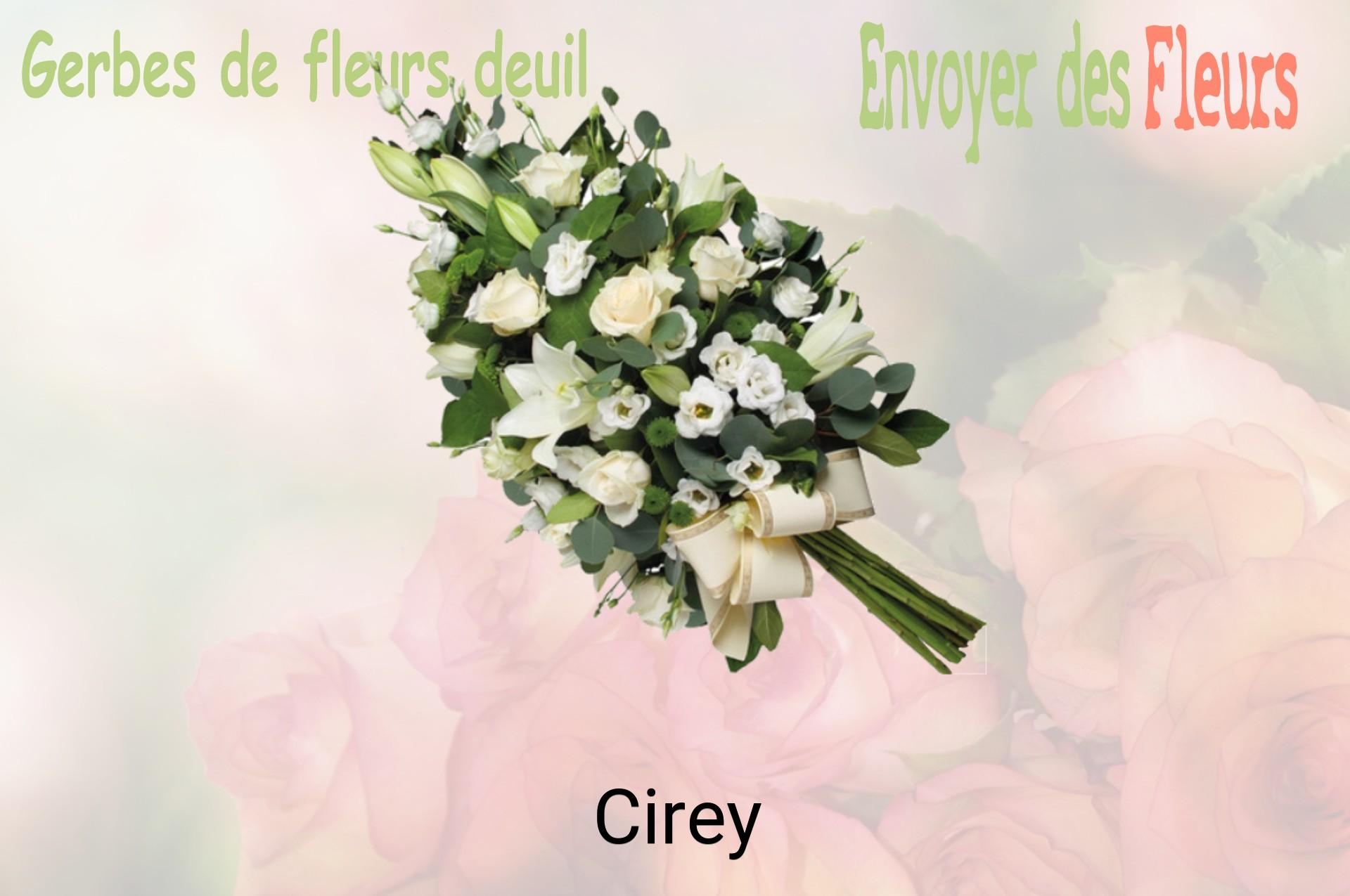 Gerbe de fleurs de deuil livrée à Cirey
